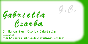gabriella csorba business card